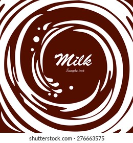 Milk swirl background. Vector Illustration