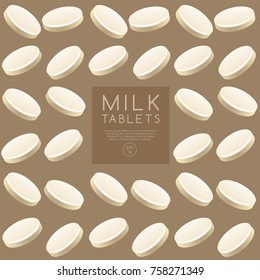 Milk Tablets : Vector Illustration