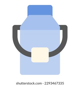 Milk tank in flat icon
