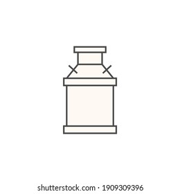 milk tank icon  in color icon, isolated on white background 