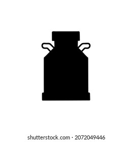 Milchtank Symbol auf schwarz-weißem Hintergrund 