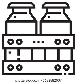 Milk Tank Modern Vector Icon - Minimal Illustration Symbol Template für Web Mobile App UI Design