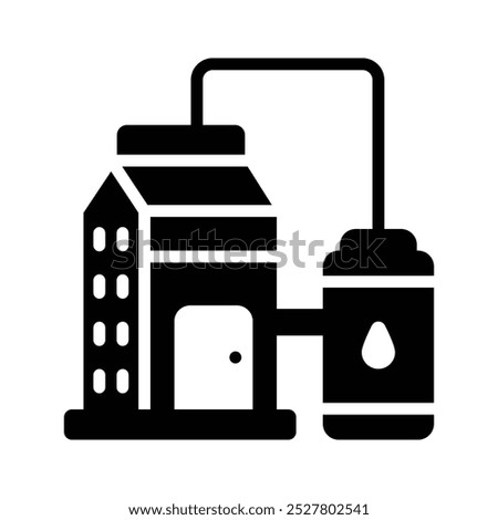 Milk tank vector design in modern style, premium vector