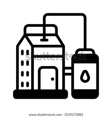 Milk tank vector design in modern style, premium vector