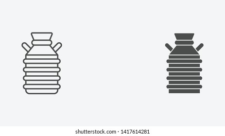 Milk tank vector icon sign symbol