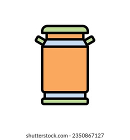 Milk Tank Village Gate Icon Vector Illustration