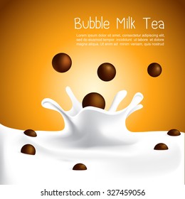 milk tea ,Bubbles tea, bubbles