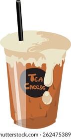 milk tea  cream cheese drink