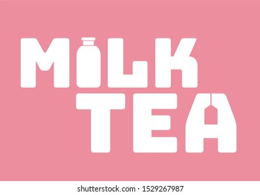 milk tea cup logo design