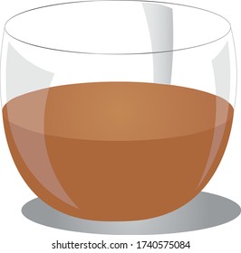 Milk tea in cup vector illustration Useful drinks on the table