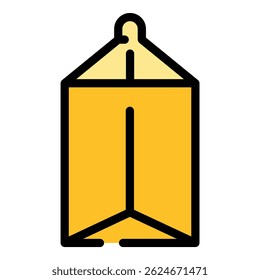Milk tetrapack icon. Outline milk tetrapack vector icon color flat isolated