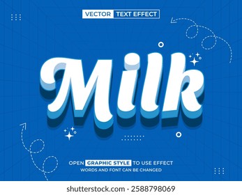 milk text, font effect, 3d text for title