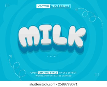 milk text, font effect, 3d text for title