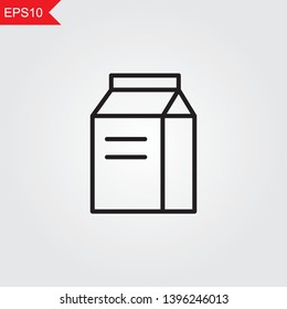 milk thin line icon, vector illustration eps10