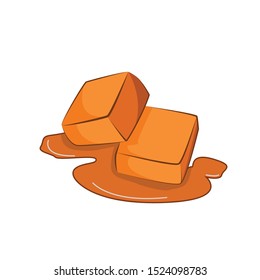 Milk toffee vector simple illustration clip art 