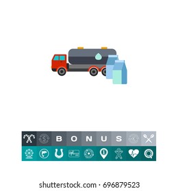 Milk transportation vector icon