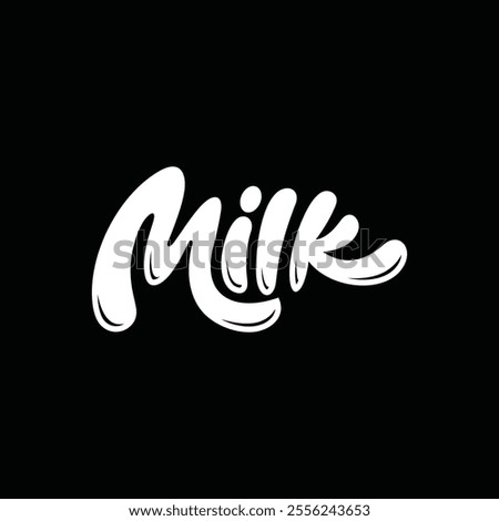 Milk typography text logo design, milk font vector concept