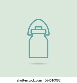 milk urn, milk jug icon