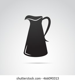 Milk vase icon isolated on white background. Vector art.