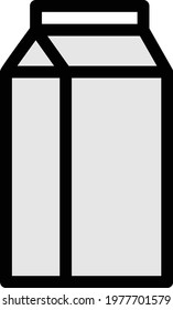 milk vector colour line icon