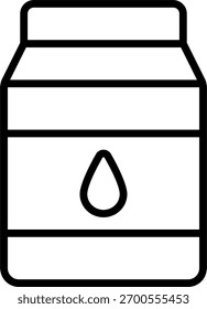 Diseño de Vector de leche en estilo moderno, ingrediente de bebida de café y concepto de preparación de café con leche, ilustración de bebida de café. Icono de línea
