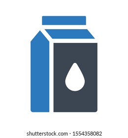 milk vector glyph colour icon