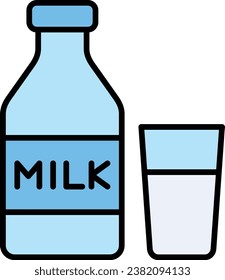 Icono de vector de leche. Se puede usar para imprimir, móviles y aplicaciones web.