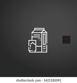 Milk vector icon. Milk concept stroke symbol design. Thin graphic elements vector illustration, outline pattern for your web site design, logo, UI. EPS 10.