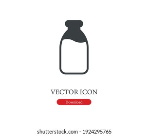 Milk vector icon.  Editable stroke. Linear symbol for use on web design and mobile apps, logo. Symbol illustration. Pixel vector graphics - Vector