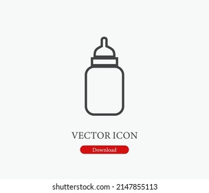 Icono de vector de leche. Trazo editable. Símbolo en estilo de arte de línea para diseño, presentación, sitio web o elementos de aplicaciones, logotipo. Gráficos vectoriales de píxeles - Vector