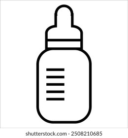 Icono de Vector de leche Plantilla de línea