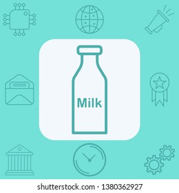 Milk vector icon sign symbol