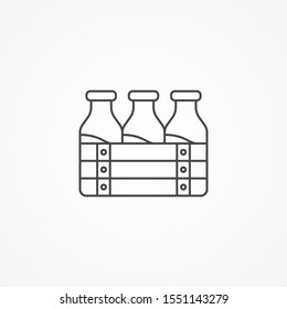 Milk vector icon sign symbol