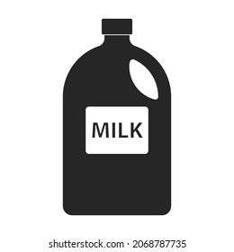 Icono de vector de leche.Icono de vector negro aislado en la leche de fondo blanca.