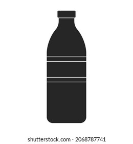 Icono de vector de leche.Icono de vector negro aislado en la leche de fondo blanca.
