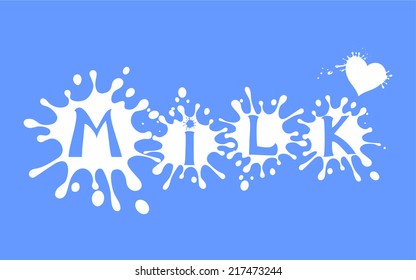 milk. Vector illustration. 