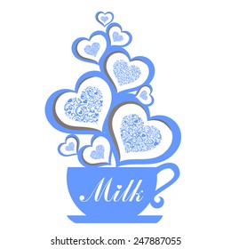 Milk. Vector illustration.