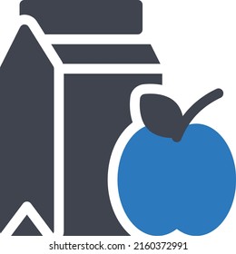 ilustración del vector de leche en un fondo transparente. Símbolos de calidad superior. Iconos vectoriales de glifos para diseño de conceptos y gráficos. 
