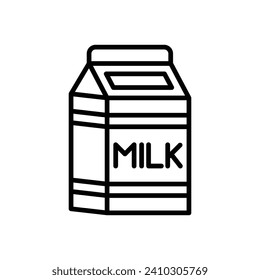 Milk Vector Line Icon Design