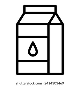 Diseño de iconos de la línea del vector de la leche