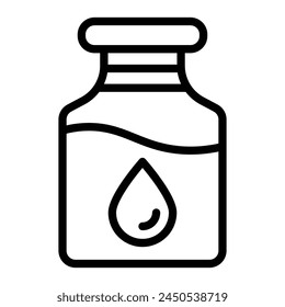 Icono de Línea de Vector de leche