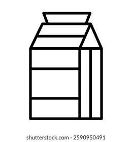 Milk Vector Line Icon Design