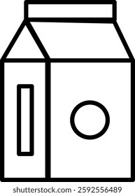 Milk Vector Line Icon Design