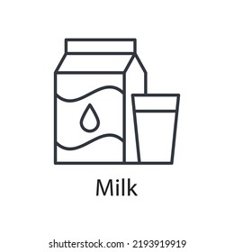 Milk Vektorgrafik Symbol Design Illustration. Verschiedenes Symbol auf weißem Hintergrund EPS10-Datei