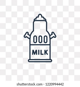 Milk vector outline icon isolated on transparent background, high quality linear Milk transparency concept can be used web and mobile