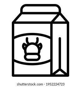 Milk vitamin icon. Outline milk vitamin vector icon for web design isolated on white background