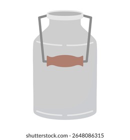 Milk and water can flat illustration.