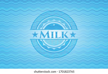 Milk water emblem background. Vector Illustration. Detailed.
