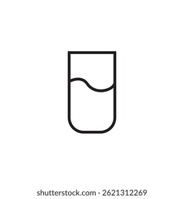 milk water glass icon editable outline stroke vector eps