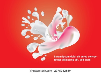 milk and water splash illustration vector